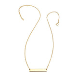 Stainless Steel Gold Engravable Bar Pendant Women's Necklace - Cufflinks.com - Flyclothing LLC