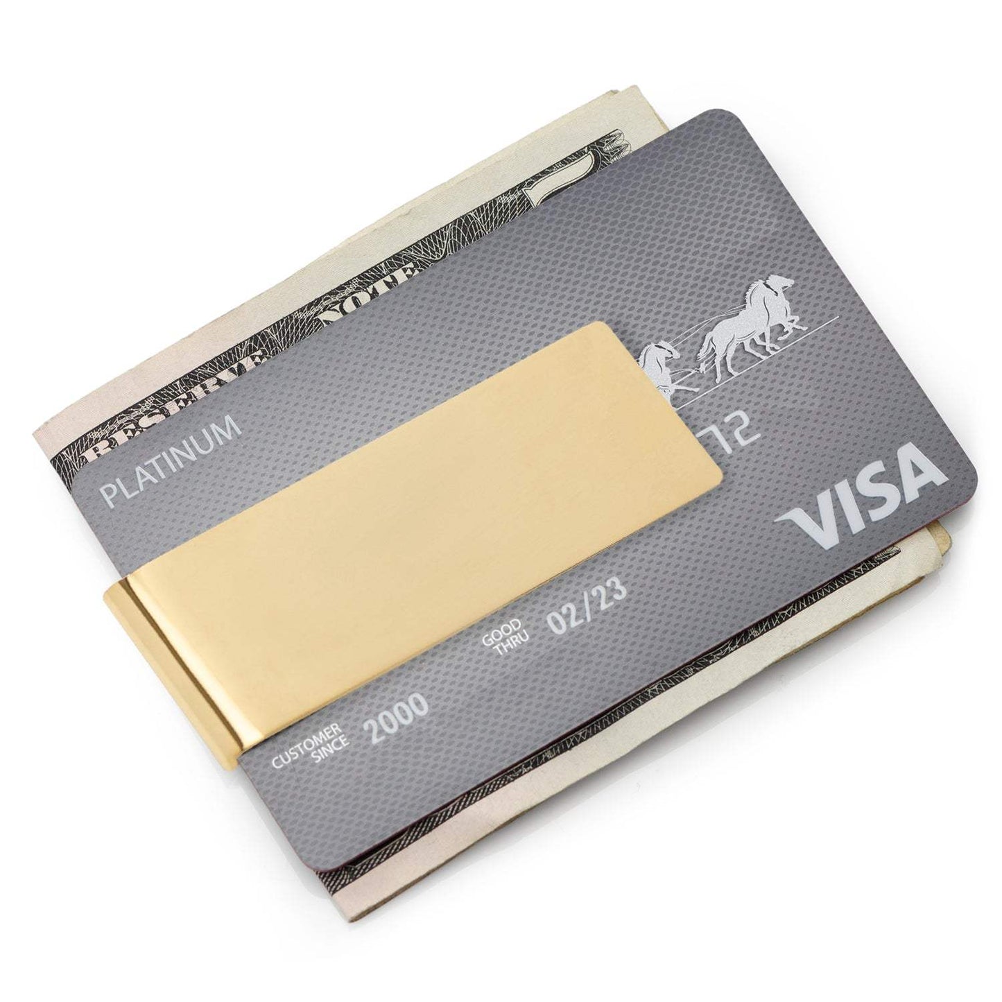 Stainless Steel Gold Engravable Money Clip - Cufflinks.com - Flyclothing LLC