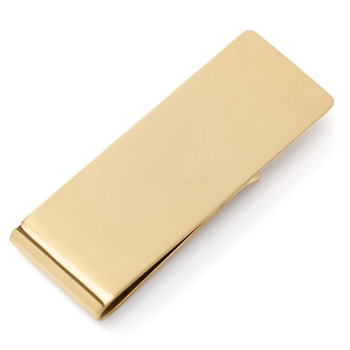 Stainless Steel Gold Engravable Money Clip - Cufflinks.com - Flyclothing LLC