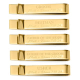 Wedding Party Gold Engravable Tie Bar - Cufflinks.com - Flyclothing LLC