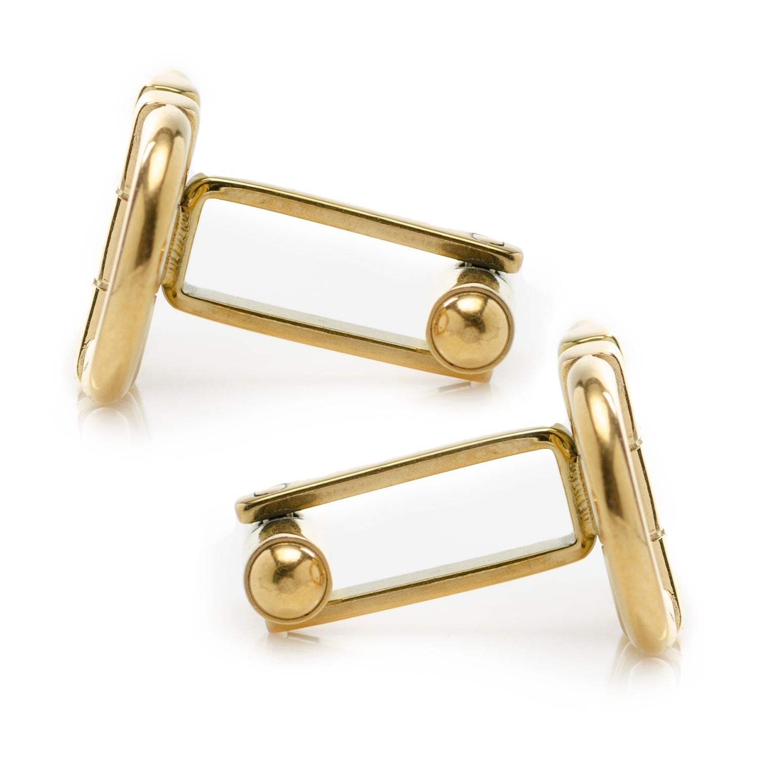 Horse Bit Gold Stainless Steel Cufflinks - Cufflinks.com - Flyclothing LLC