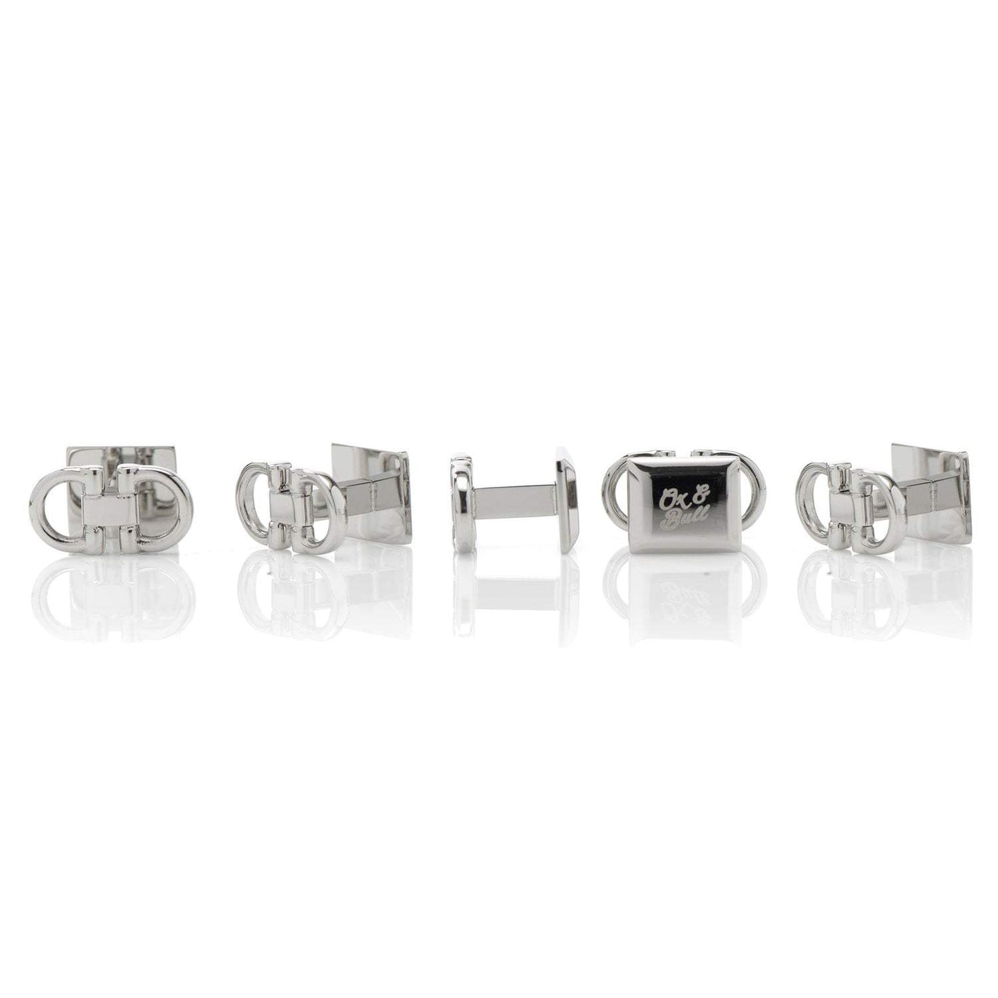 Horse Bit Stainless Steel 5-Stud Set - Cufflinks.com - Flyclothing LLC