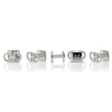 Horse Bit Stainless Steel 5-Studs - Cufflinks.com - Flyclothing LLC