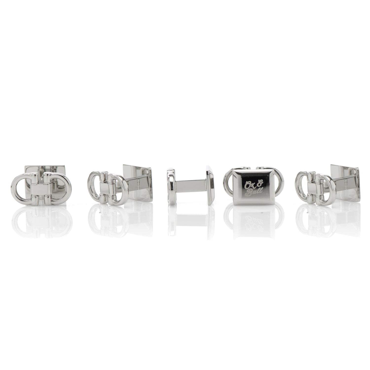 Horse Bit Stainless Steel 5-Studs - Cufflinks.com - Flyclothing LLC