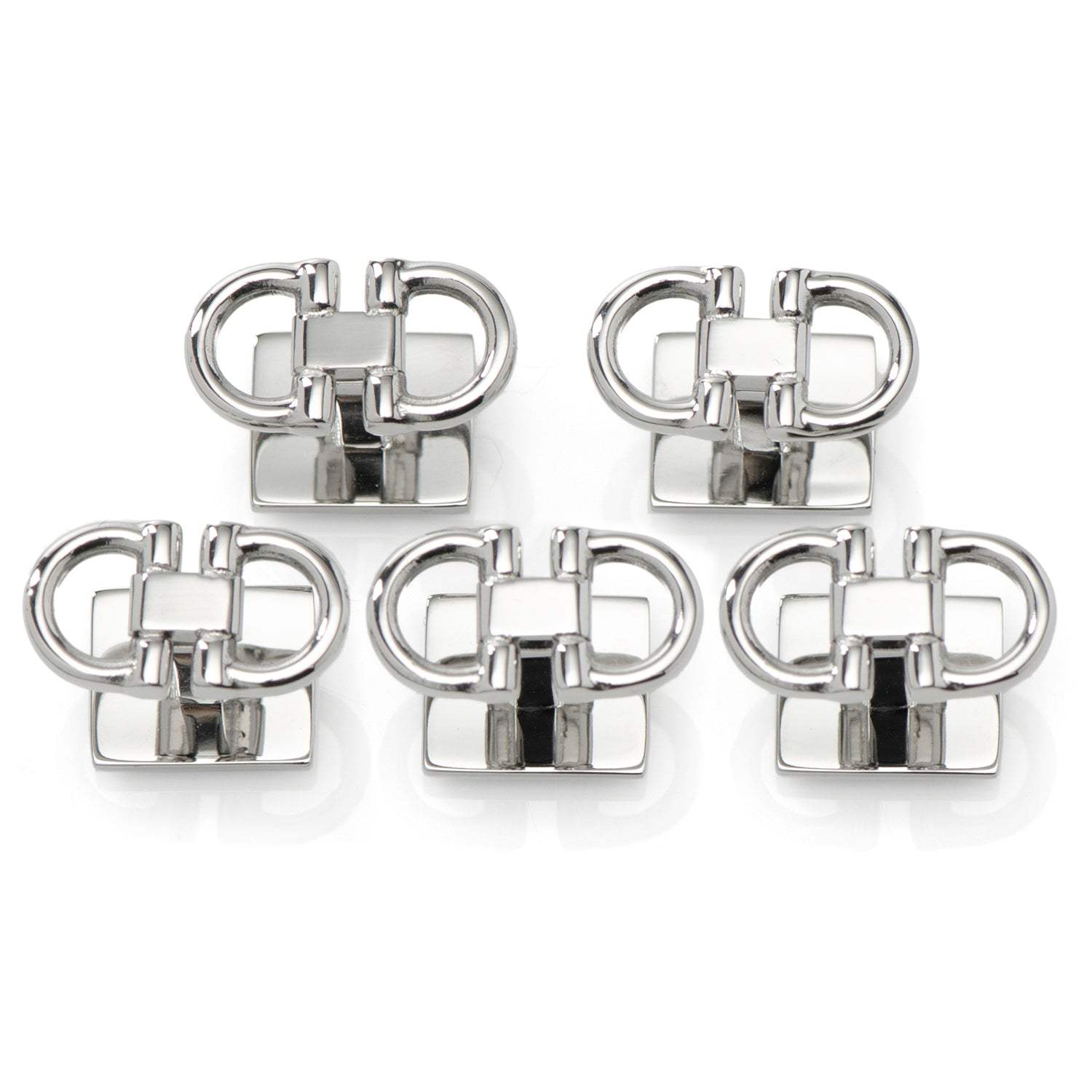 Horse Bit Stainless Steel 5-Studs - Cufflinks.com - Flyclothing LLC
