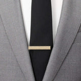 Antique Gold Herringbone Tie Clip - Cufflinks.com - Flyclothing LLC