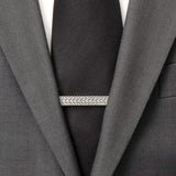 Antique Silver Herringbone Tie Clip - Cufflinks.com - Flyclothing LLC