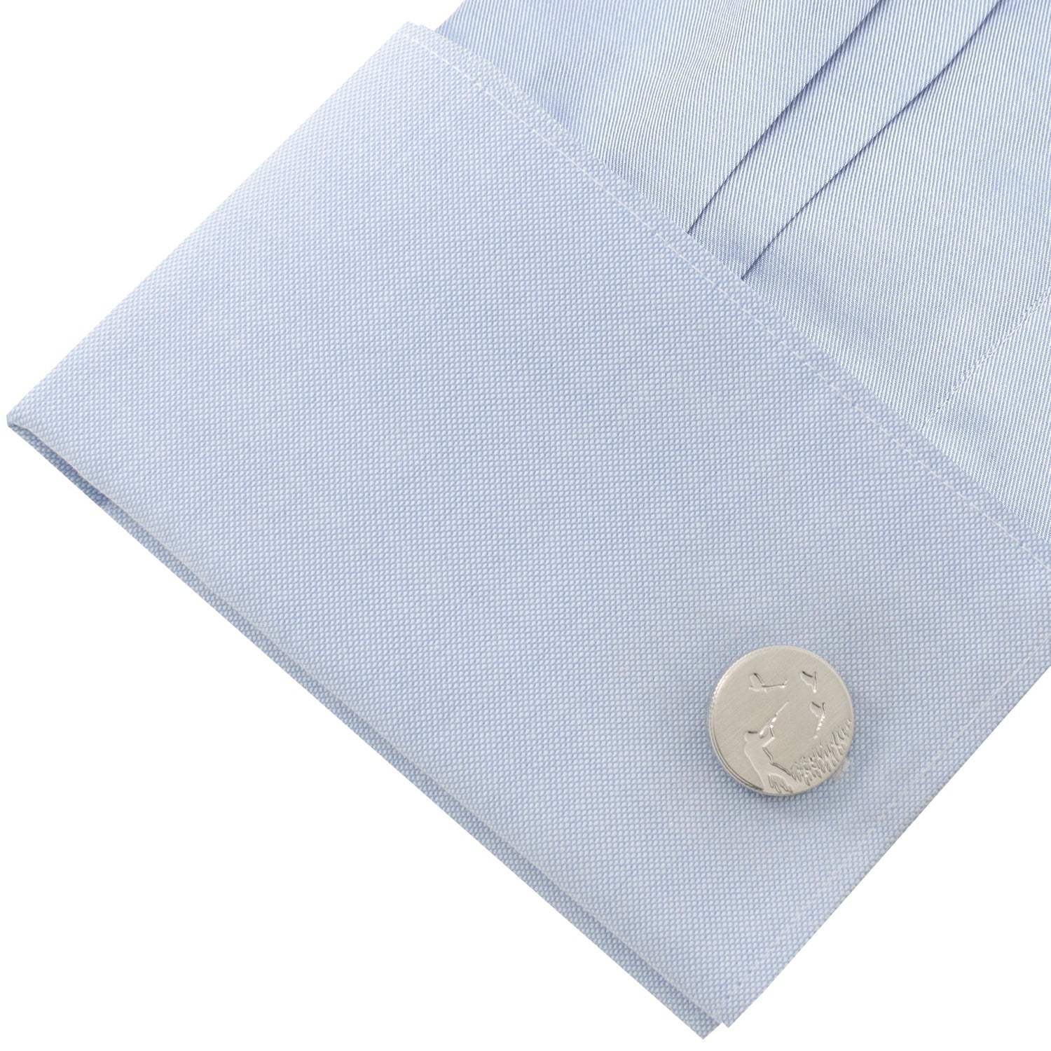 Hunter Silver Cufflinks - Cufflinks.com - Flyclothing LLC