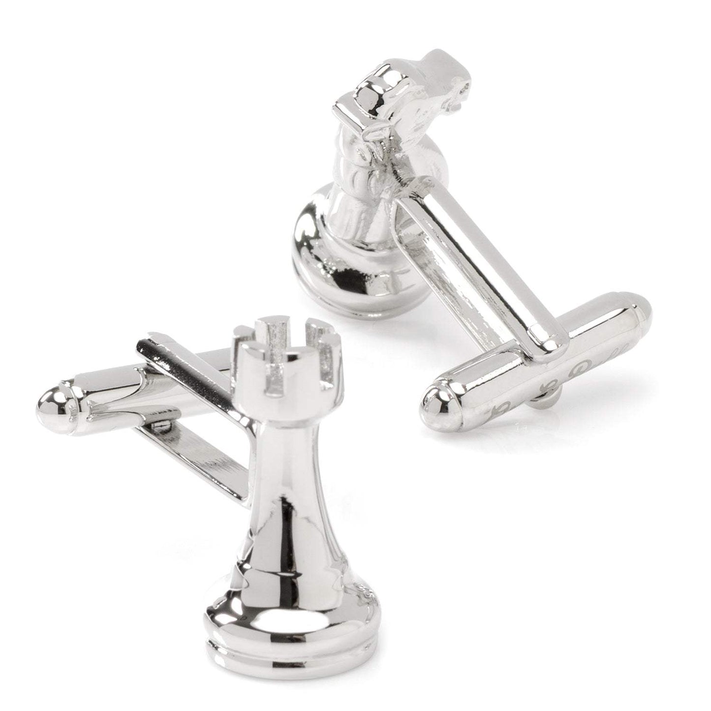 Knight and Rook Chess Piece Cufflinks - Cufflinks.com - Flyclothing LLC