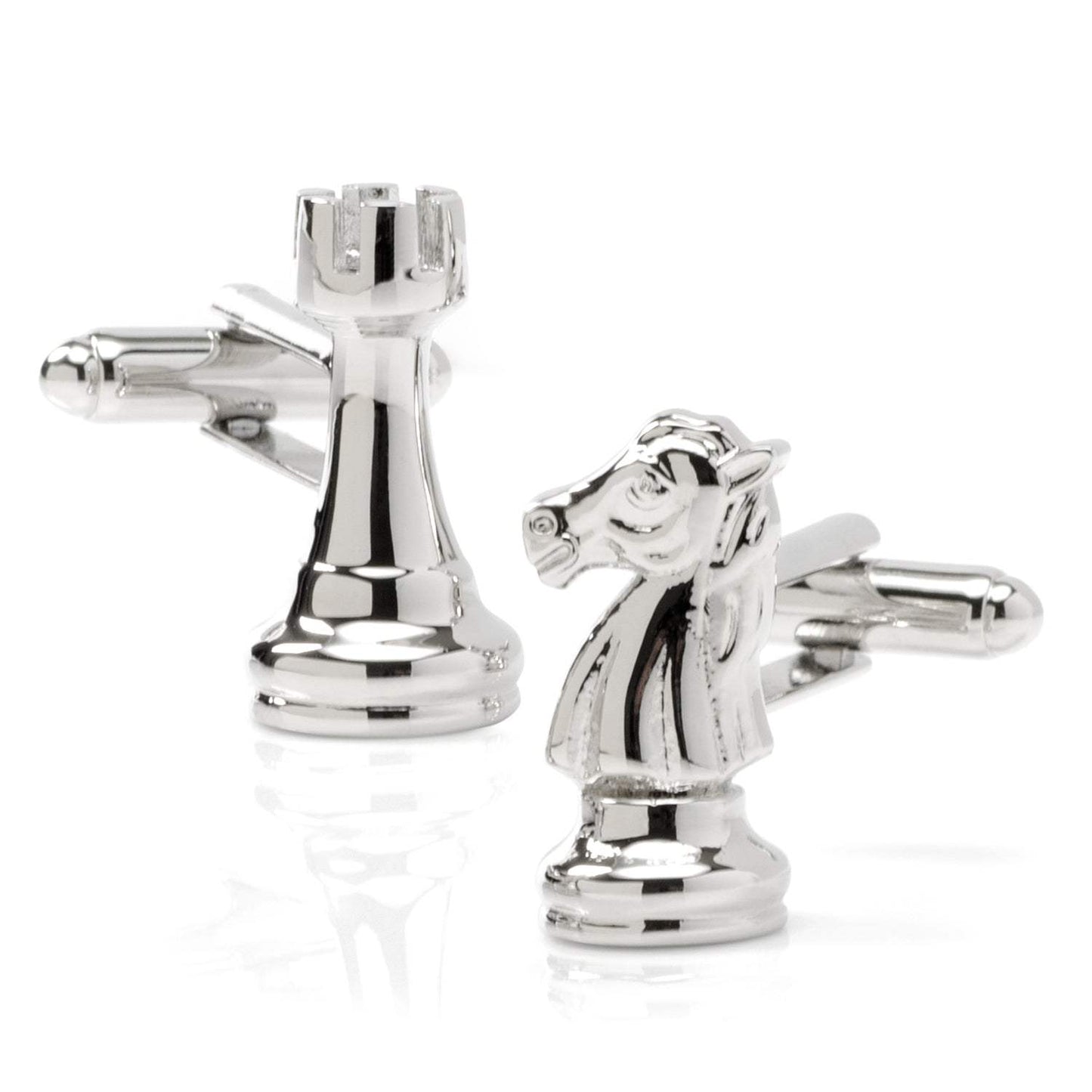 Knight and Rook Chess Piece Cufflinks - Cufflinks.com - Flyclothing LLC