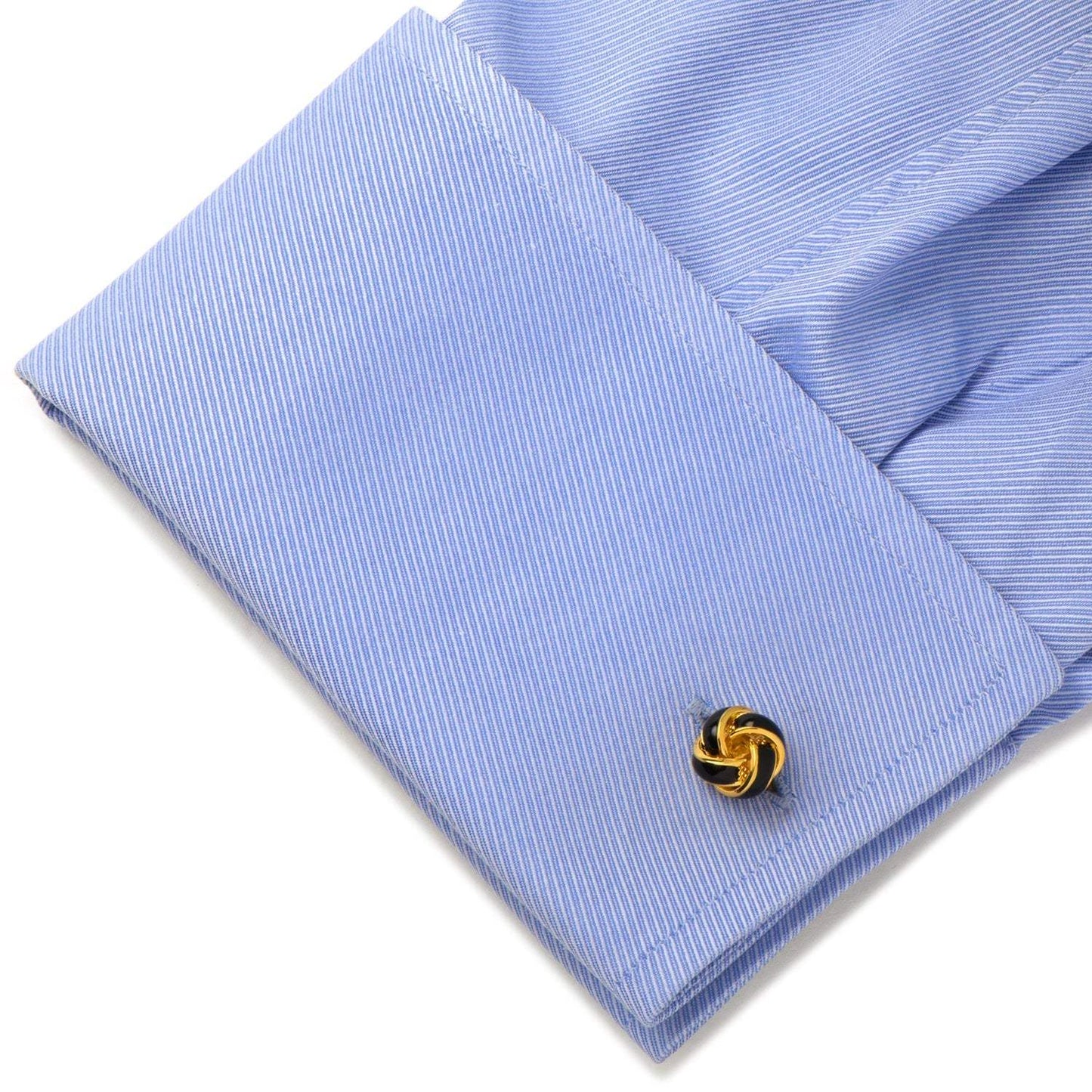 Black and Gold Knot Cufflinks - Cufflinks.com - Flyclothing LLC