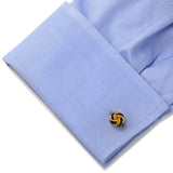 Black and Gold Knot Cufflinks - Cufflinks.com - Flyclothing LLC
