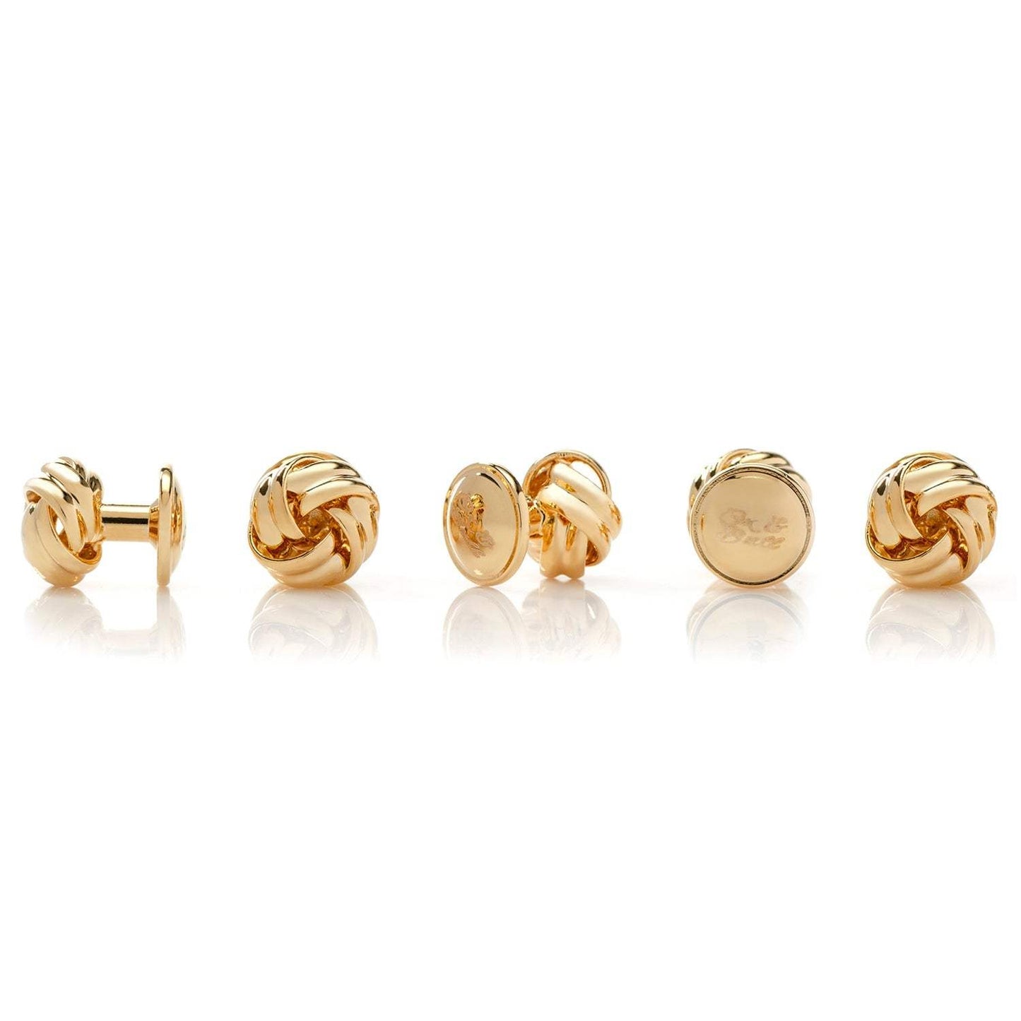 Gold Knot 5-Studs - Cufflinks.com - Flyclothing LLC