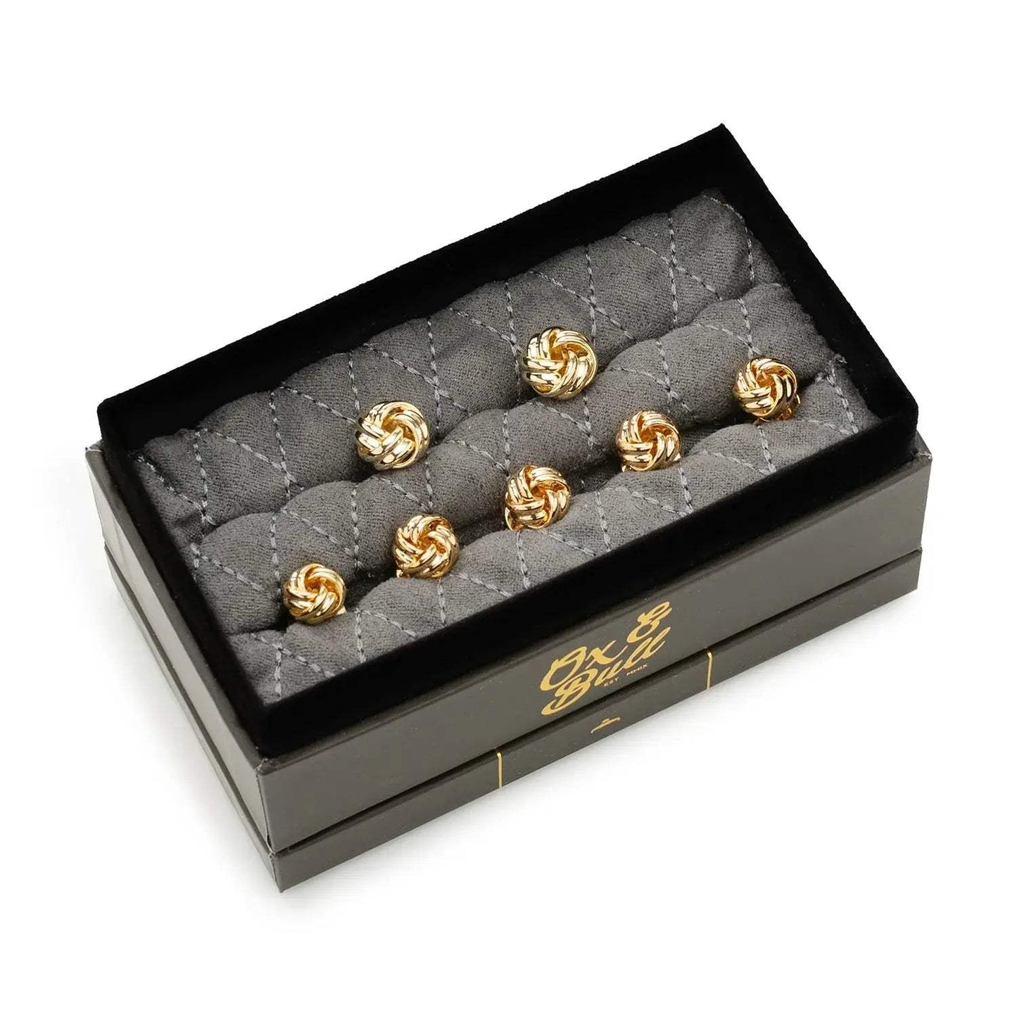 Gold Knot 5-Stud Set - Cufflinks.com - Flyclothing LLC
