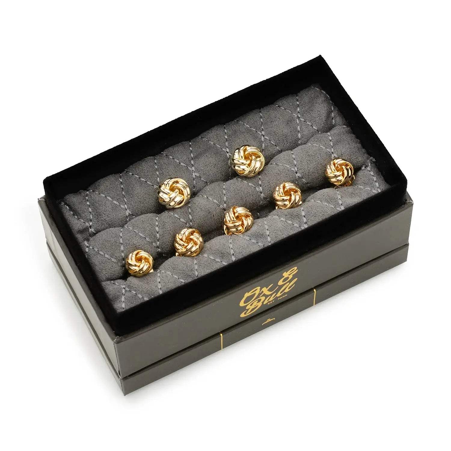 Gold Knot 5-Stud Set - Cufflinks.com - Flyclothing LLC