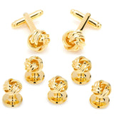 Gold Knot 5-Stud Set - Cufflinks.com - Flyclothing LLC