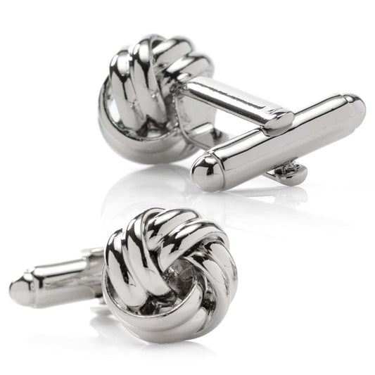Silver Knot Cufflinks - Cufflinks.com - Flyclothing LLC