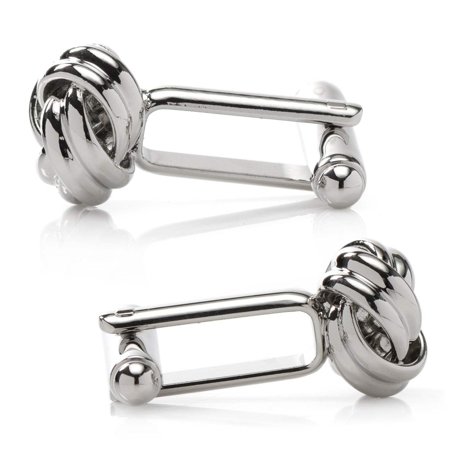 Silver Knot Cufflinks - Cufflinks.com - Flyclothing LLC