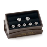 Silver Knot 5-Stud Set - Cufflinks.com - Flyclothing LLC