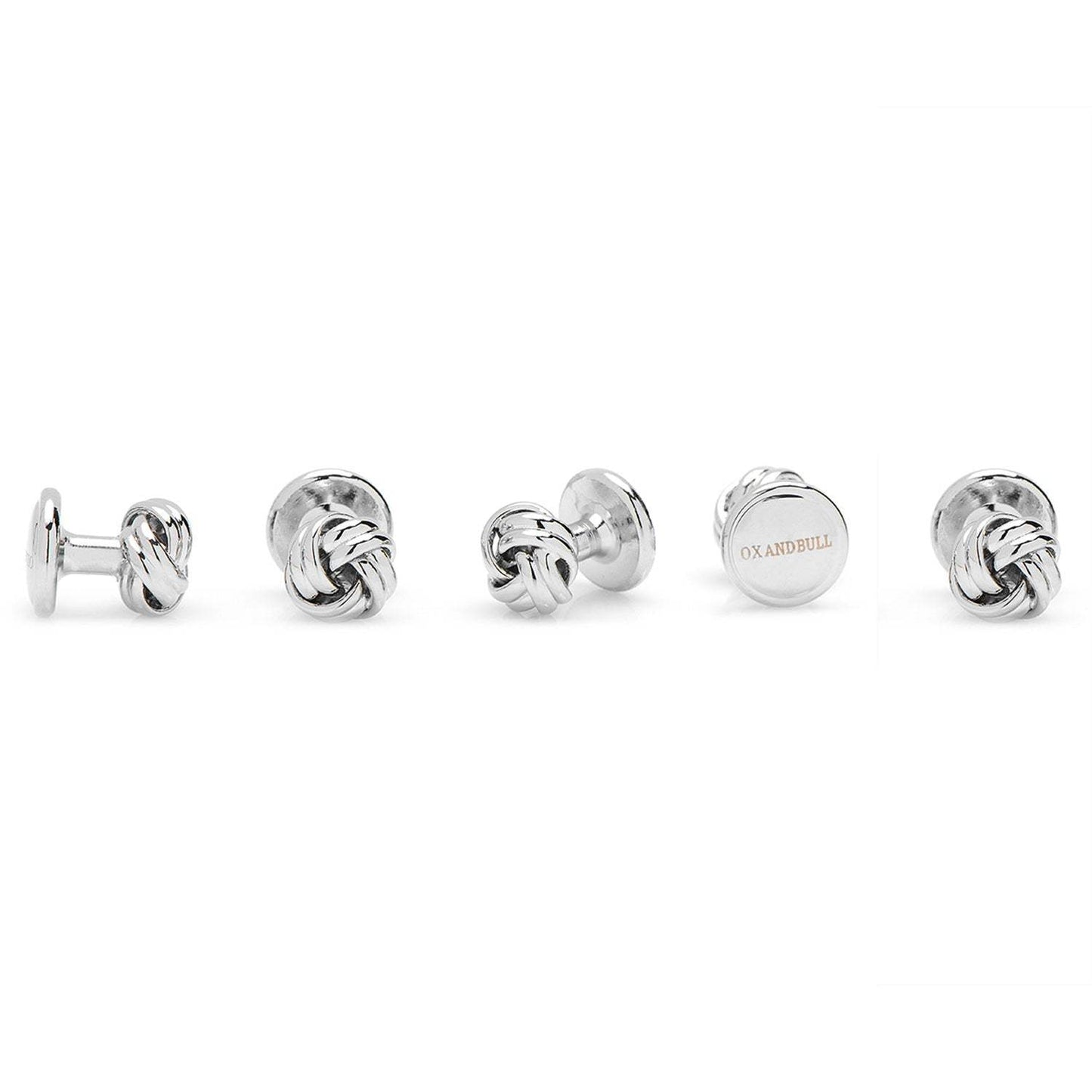 Silver Knot 5-Studs - Cufflinks.com - Flyclothing LLC