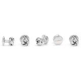 Silver Knot 5-Studs - Cufflinks.com - Flyclothing LLC