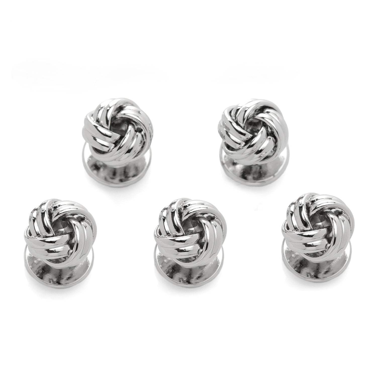Silver Knot 5-Studs - Cufflinks.com - Flyclothing LLC