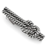 Silver Knot Rope Tie Clip - Cufflinks.com - Flyclothing LLC