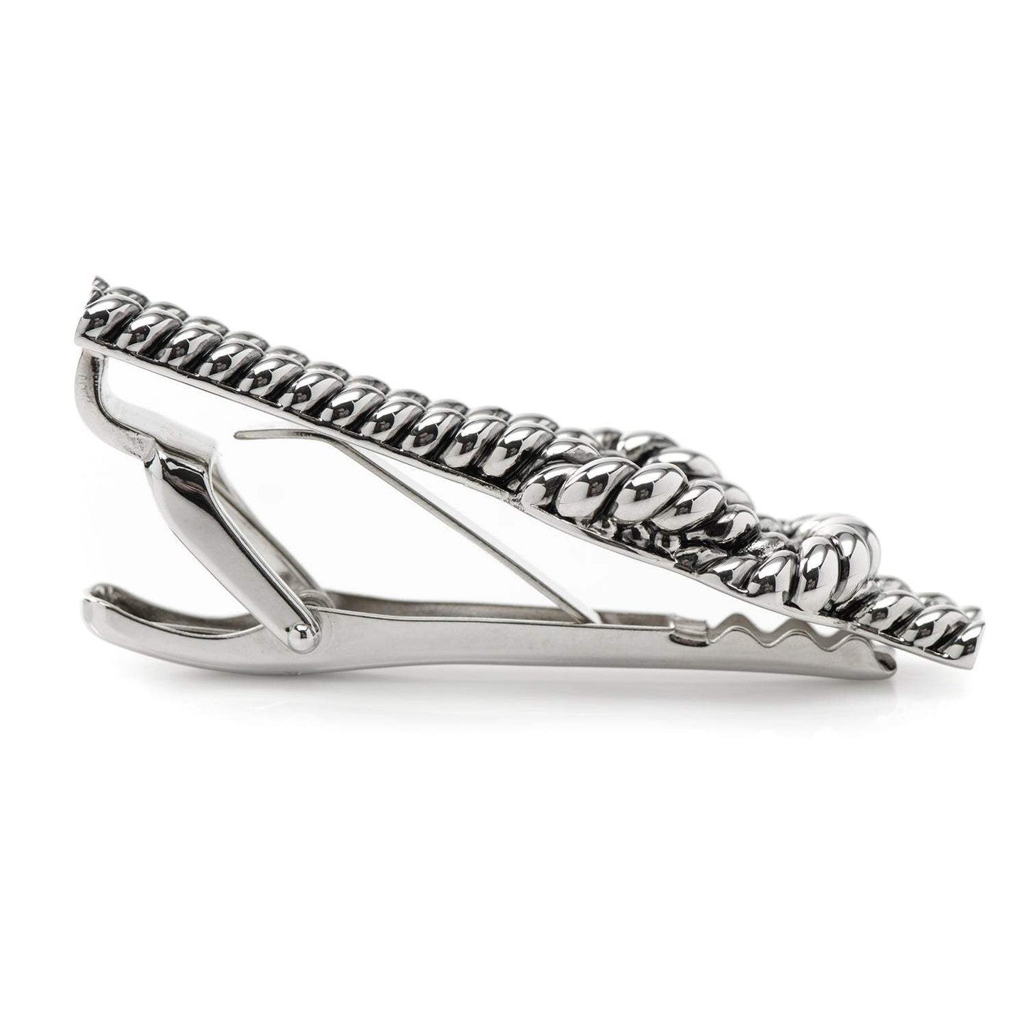 Silver Knot Rope Tie Clip - Cufflinks.com - Flyclothing LLC