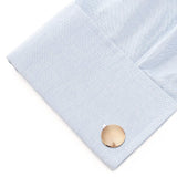 Rose Gold Line Stainless Steel Cufflinks - Cufflinks.com - Flyclothing LLC