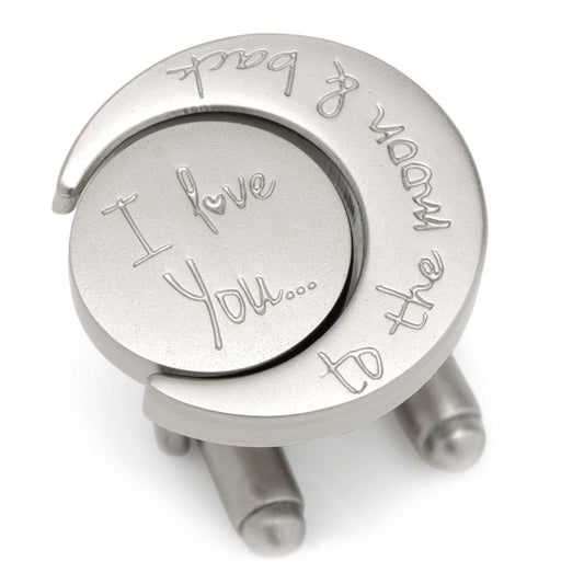 Love You to the Moon and Back Cufflinks - Cufflinks.com - Flyclothing LLC