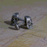 Stainless Steel Mustache Skull Cufflinks - Cufflinks.com - Flyclothing LLC