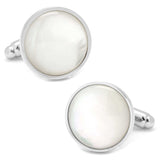 Silver and Mother of Pearl 5-Stud Set - Cufflinks.com - Flyclothing LLC
