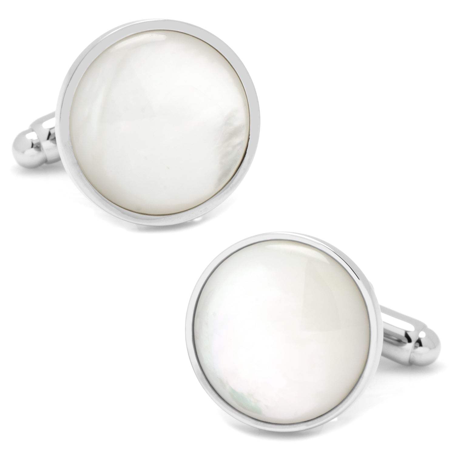 Silver and Mother of Pearl 5-Stud Set - Cufflinks.com - Flyclothing LLC