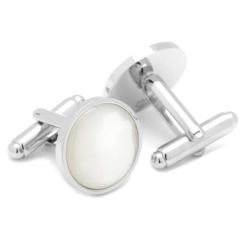 Silver and Mother of Pearl 5-Stud Set - Cufflinks.com - Flyclothing LLC