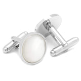 Silver and Mother of Pearl 5-Stud Set - Cufflinks.com - Flyclothing LLC