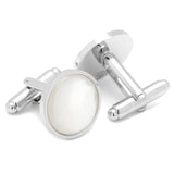 Silver and Mother of Pearl 5-Stud Set - Cufflinks.com - Flyclothing LLC