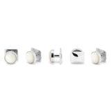 Silver and Mother of Pearl 5-Studs - Cufflinks.com - Flyclothing LLC
