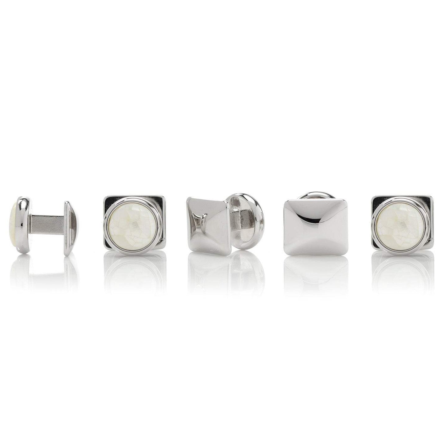 Mosaic Mother of Pearl 5-Stud Set - Cufflinks.com - Flyclothing LLC