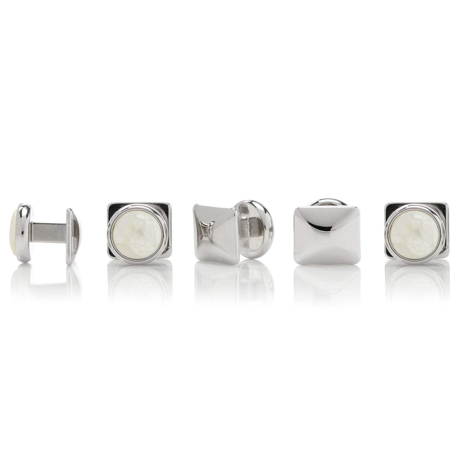 Mosaic Mother of Pearl 5-Stud Set - Cufflinks.com - Flyclothing LLC