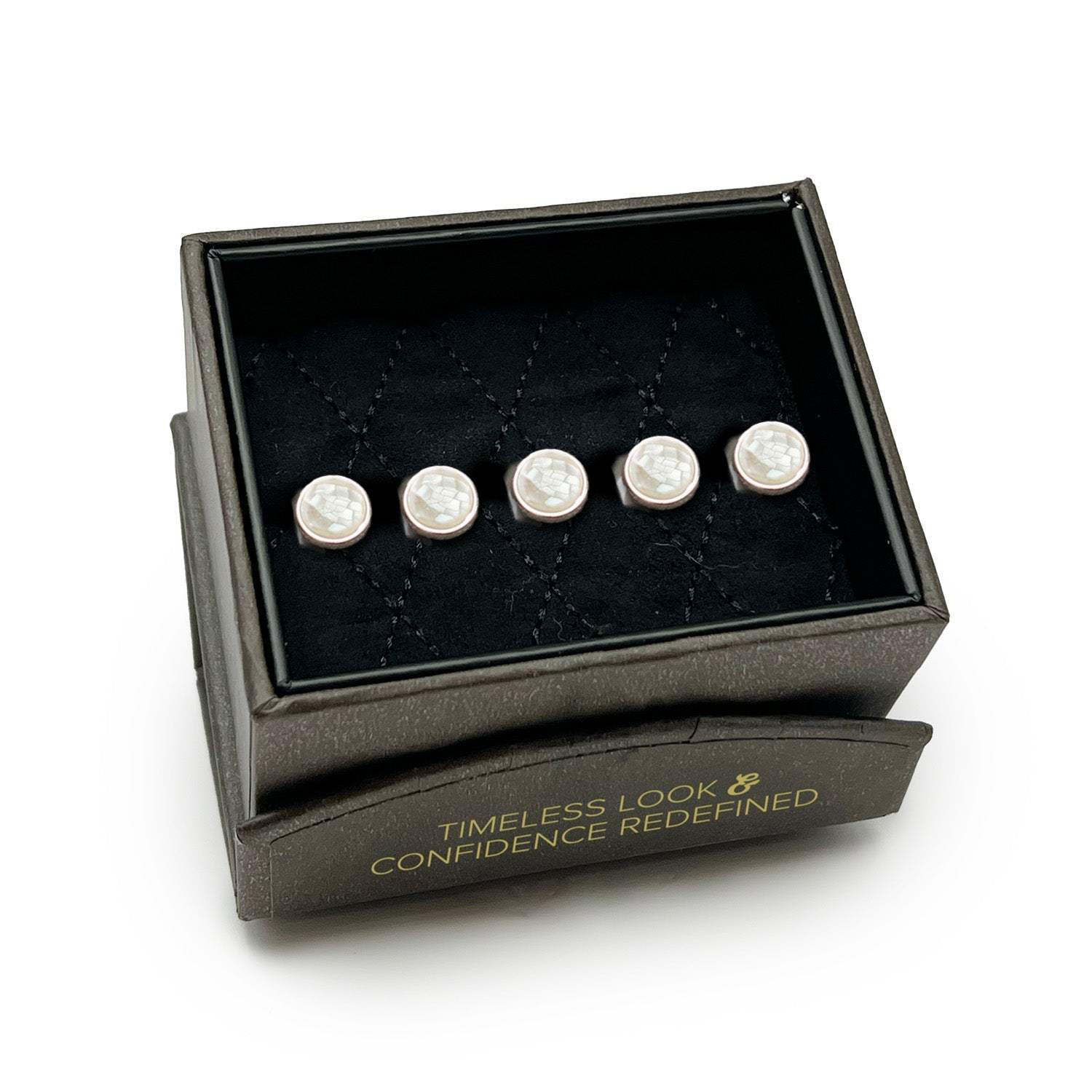 Mosaic Mother of Pearl 5-Studs - Cufflinks.com - Flyclothing LLC