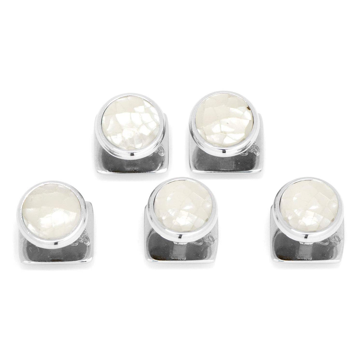 Mosaic Mother of Pearl 5-Studs - Cufflinks.com - Flyclothing LLC