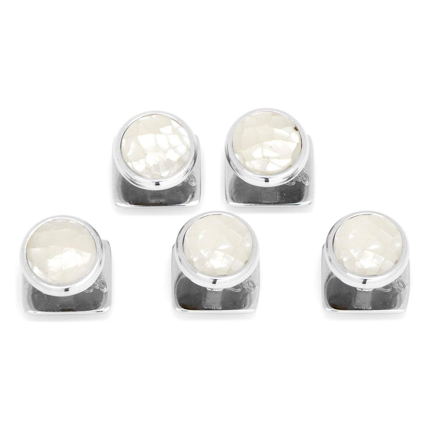 Mosaic Mother of Pearl 5-Studs - Cufflinks.com - Flyclothing LLC