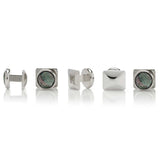 Mosaic Smoke Mother of Pearl 5-Stud Set - Cufflinks.com - Flyclothing LLC