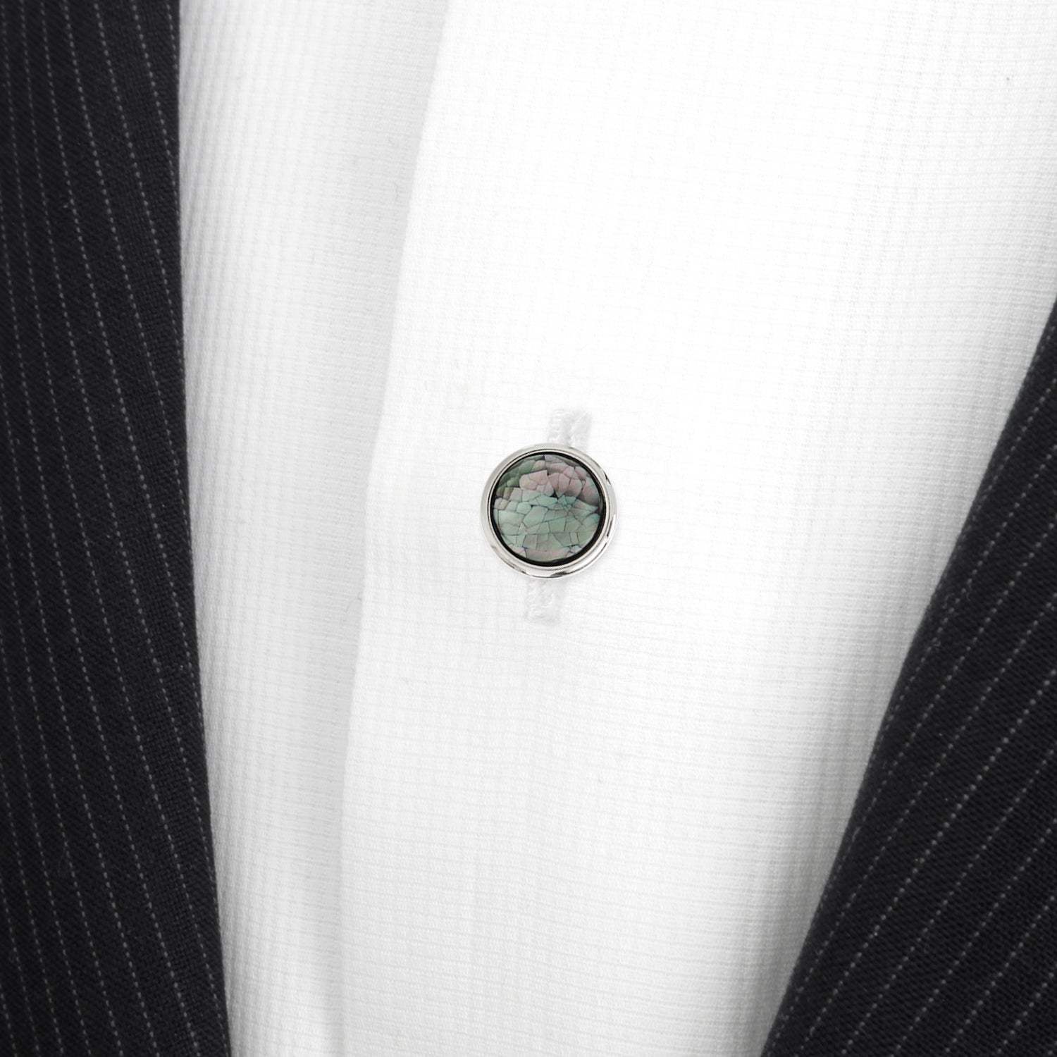 Mosaic Smoke Mother of Pearl 5-Studs - Cufflinks.com - Flyclothing LLC