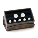 Mixed Mother of Pearl 5-Stud Set - Cufflinks.com - Flyclothing LLC