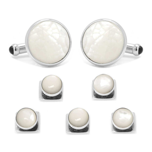 Mixed Mother of Pearl 5-Stud Set - Cufflinks.com - Flyclothing LLC