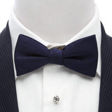 Navy Silk Bow Tie - Cufflinks.com - Flyclothing LLC
