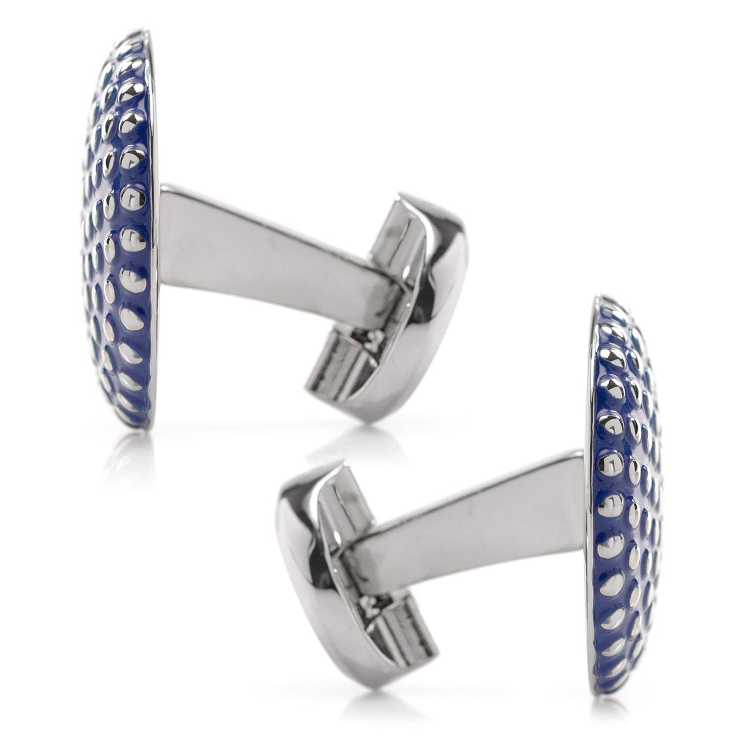 Navy Circle Dot Texture Cufflinks - Cufflinks.com - Flyclothing LLC