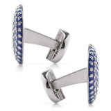 Navy Circle Dot Texture Cufflinks - Cufflinks.com - Flyclothing LLC