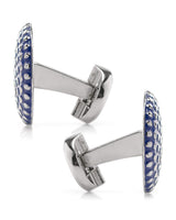 Navy Circle Dot Texture Cufflinks - Cufflinks.com - Flyclothing LLC